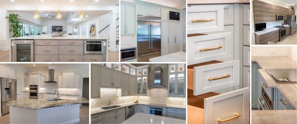 Custom kitchens built by Cornerstone Builders of SWFL for Naples, FL homes.